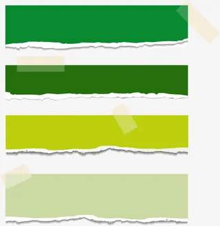 胶布创意撕纸绿色矢量免抠