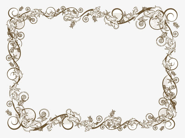 曲线欧美画框免抠