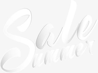 白色大减价艺术字免抠