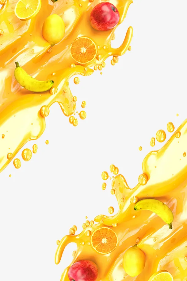 飞溅水果果汁免抠