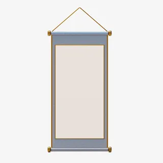 国潮中国风卷轴装饰边框免抠