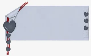 卡通爱心绳索装饰纸张免抠