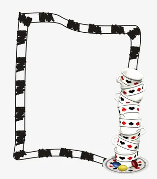 简约速写边框装饰免抠