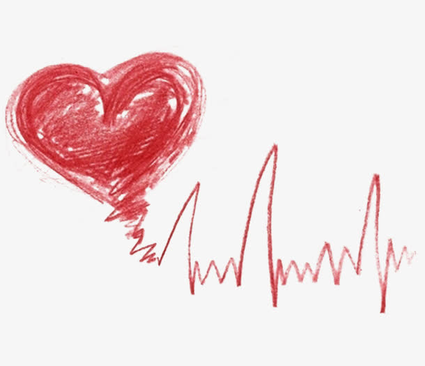 手绘心跳线免抠手绘/卡通卡通元素