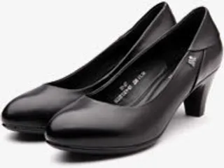 黑色简约春季女士皮鞋免抠