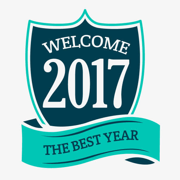 矢量2017标签免抠