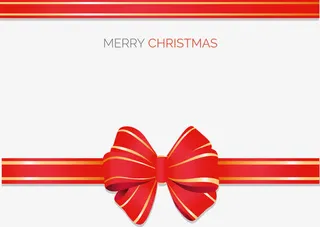 圣诞彩带矢量图免抠