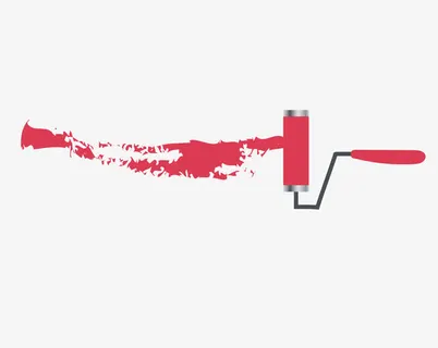 矢量油漆笔刷效果免抠