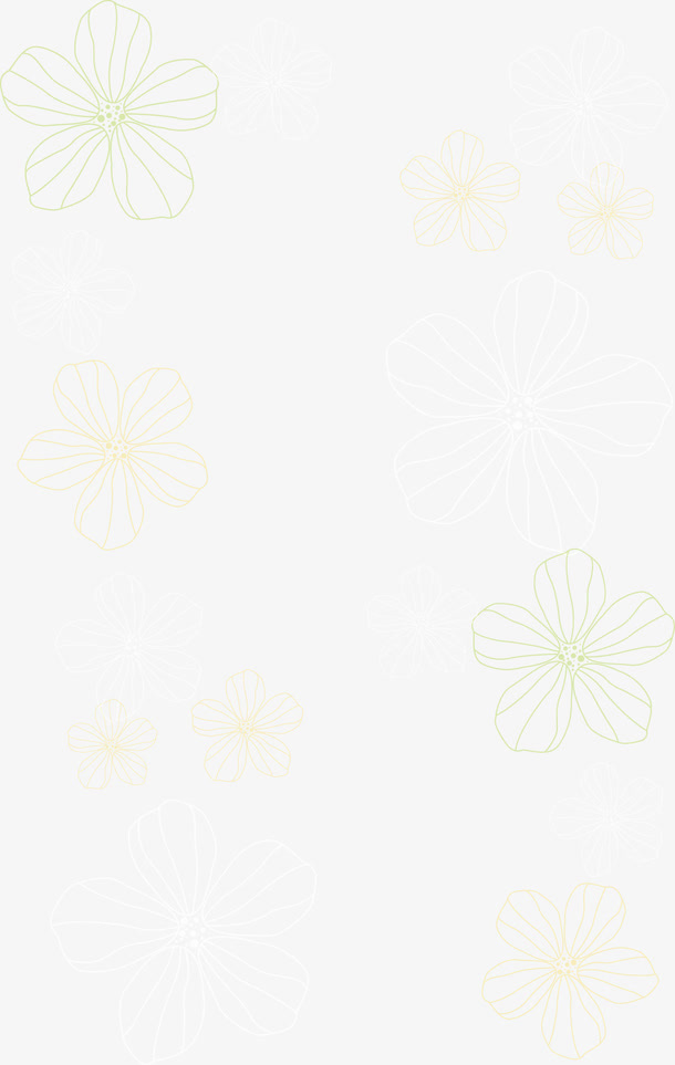 矢量黄色雪花底纹素材免抠