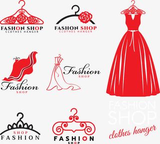 时尚店铺婚纱礼服图标矢量图免抠