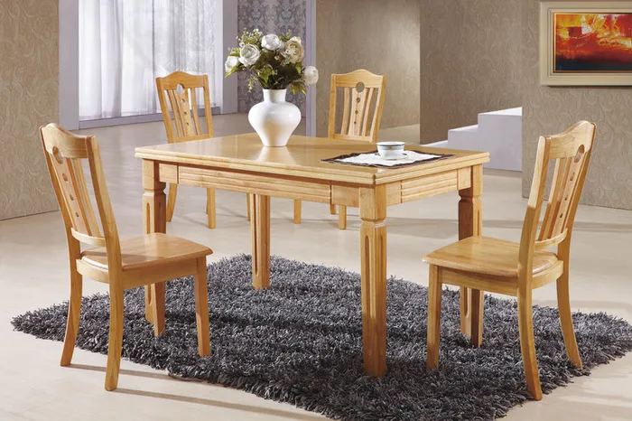 家居设计实木餐桌海报背景素材高清