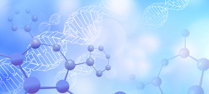 蓝色科技生物医疗分子banner高清