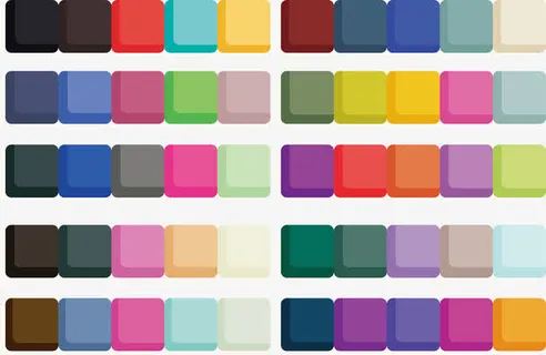 简约CMYK色卡矢量图免抠