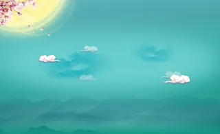 中秋月夜背景高清