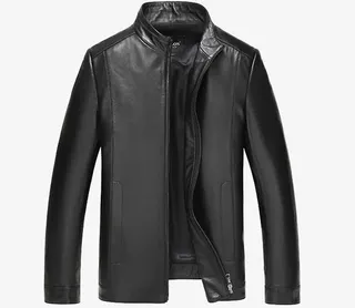 海宁男士真皮皮衣免抠