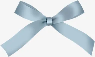 矢量素材喜庆 蓝色蝴蝶结免抠