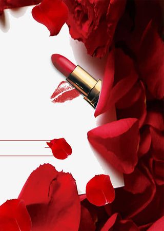 年中化妆品促销海报背景免抠