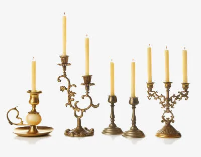 各种烛台实物免抠