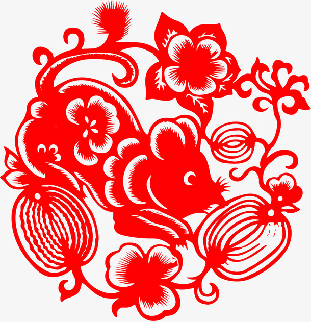 中国年鼠年大街免抠