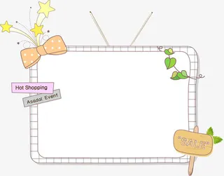 花边 手绘  边框 底纹 卡通免抠