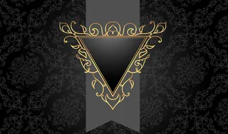 三角形金色花边黑色底纹请帖背景高清