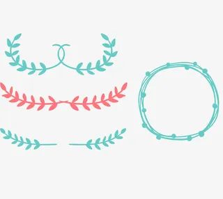 手绘花纹边框装饰免抠手绘/卡通卡通元素