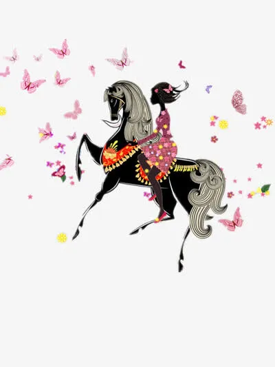 唯美插画免抠