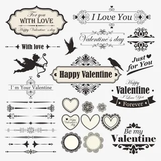 复古花纹边框元素免抠