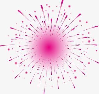 新年红色美丽烟花免抠