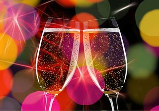 时尚酷炫碰杯的酒会背景素材高清