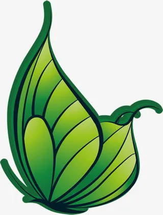 春季绿色文艺设计蝴蝶免抠