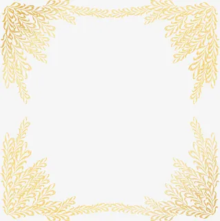 矢量手绘麦穗边框免抠