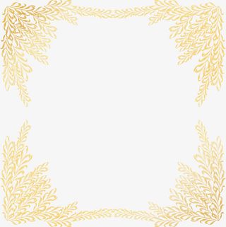 矢量手绘麦穗边框免抠