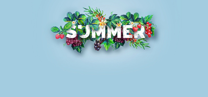 手绘夏季水果高清