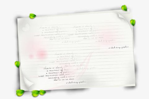 朦胧文字的试卷，学习，纸张免抠