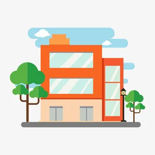 矢量扁平化建筑城市免抠