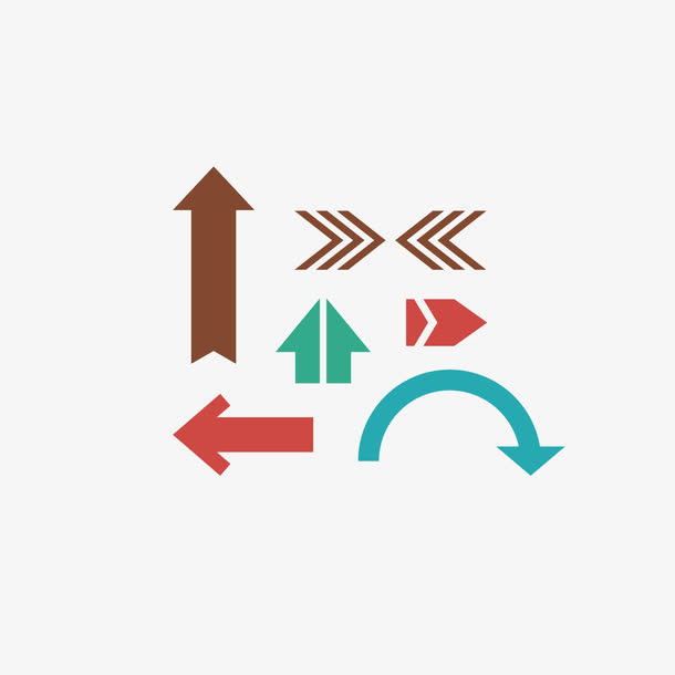 复古笔刷箭头免抠