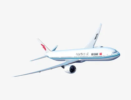 天空中飞行的飞机免抠