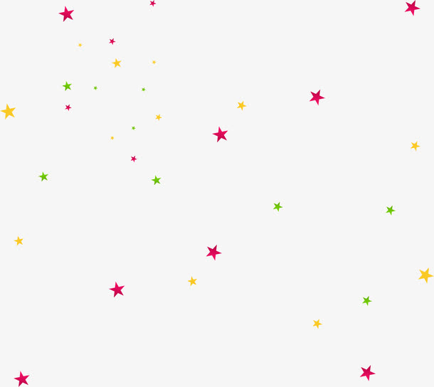 彩色圣诞星星装饰免抠