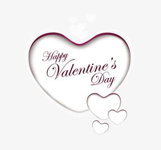 桃心情人节快乐素材免抠