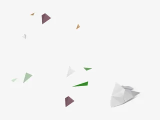 棕色简约几何碎片漂浮素材免抠