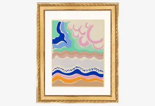 山水挂画 中堂画卡通素材免抠