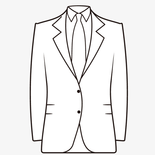 手绘西服免抠