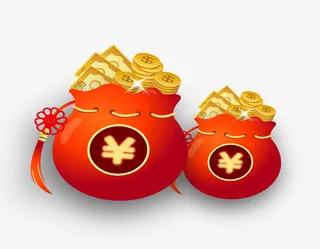 618年中大促卡通钱币装饰免抠