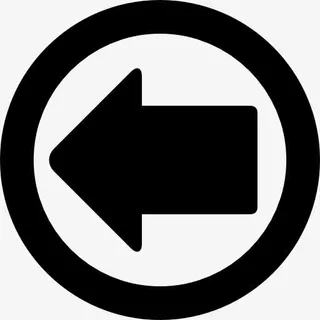 左箭头在一个圆圈图标免抠