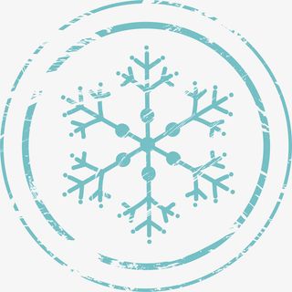圆形雪花标志免抠