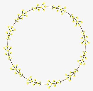 可爱小清新装饰海报装饰花环免抠