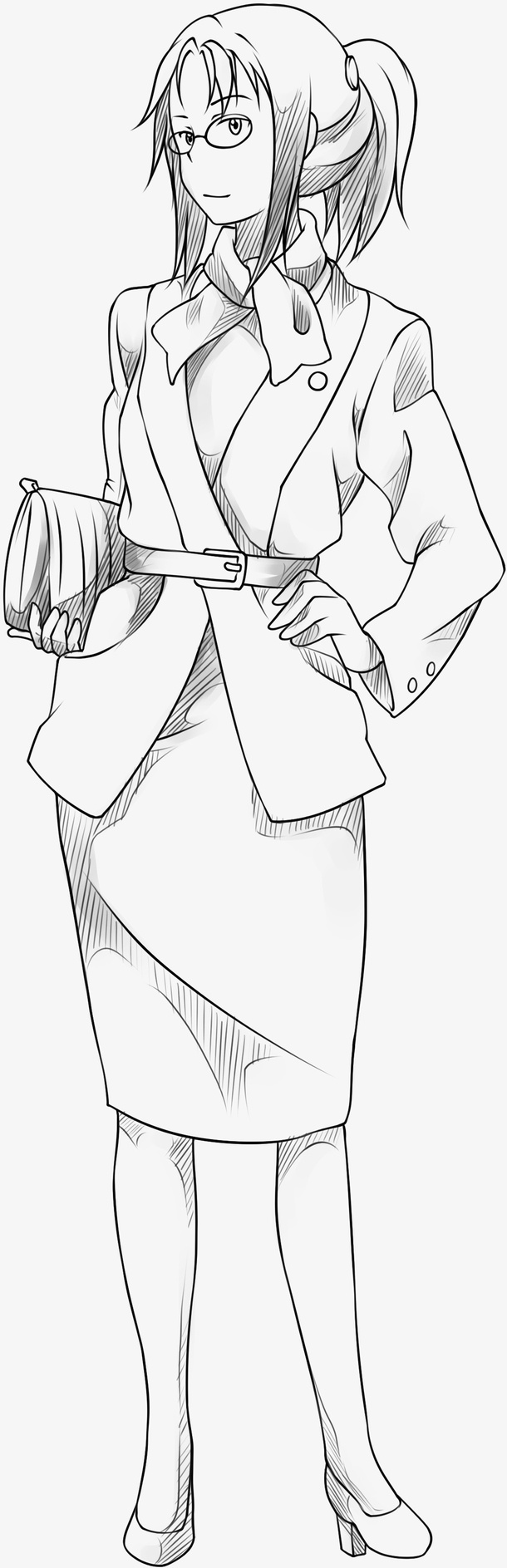 女孩线稿免抠