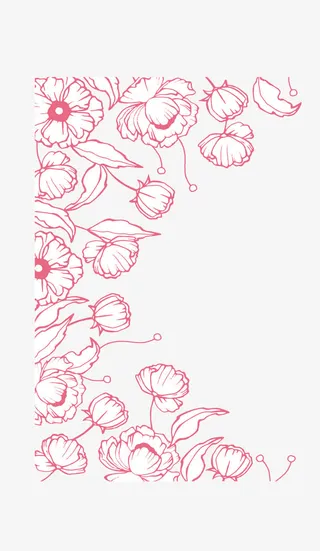 粉色边框花朵花纹免抠