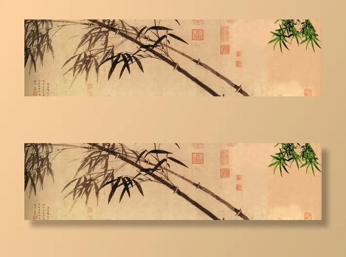 中国风竹子背景免抠